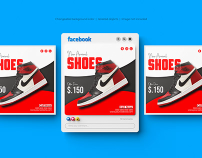 Shoes design, social media post design