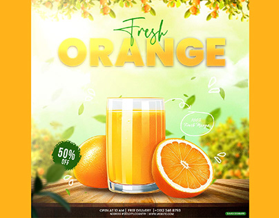 Orange Juice Social Media Design