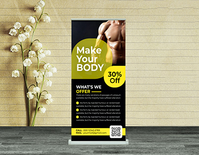 Roll up/Pull up banner design...