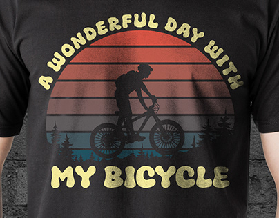 Bicycle retro t-shirt design
