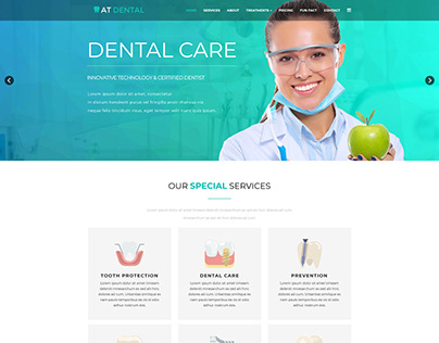 AT Dental Onepage - Responsive Dental website templates