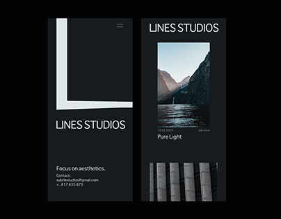 UI Landing Page App Design // Lines Studios