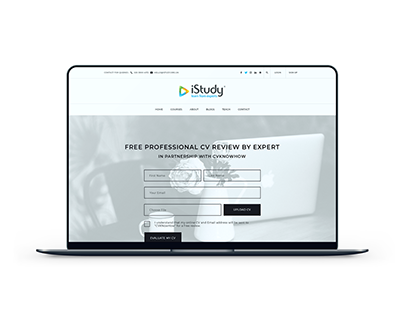 iStudy CV review page PSD Template