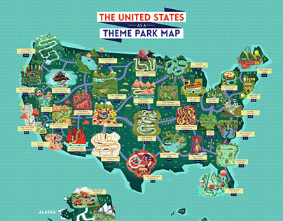 :::USA as a Theme Park map:::