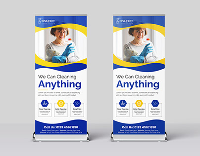 Cleaning service roll up banner