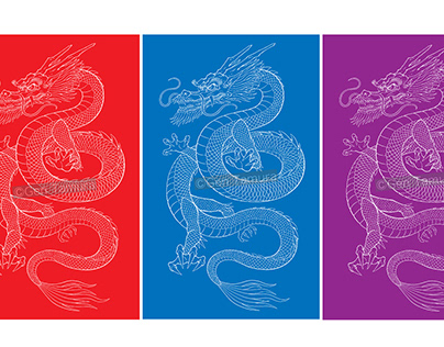 Asian Dragon images for New Year's Card 2024