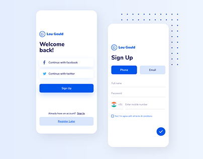 Sign Up/Sign In UI - Mobile Version