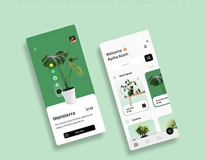 Plant Selling Mobile App Screen UI