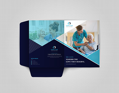 Senior Care Company Presentation Folder Design