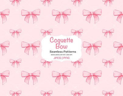 Pink Coquette Bow Patterns