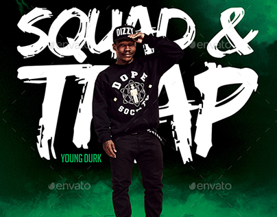 Squad & Trap | Modern Artist Flyers PSD Template