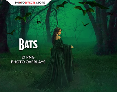 20 Bat Photo Overlays