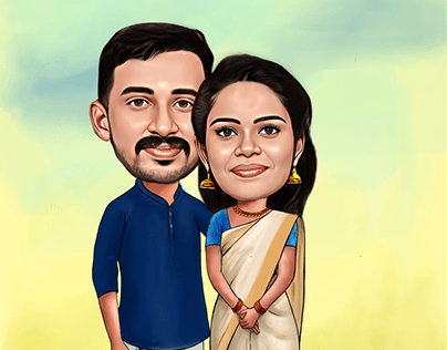 Kerala Wedding Caricature