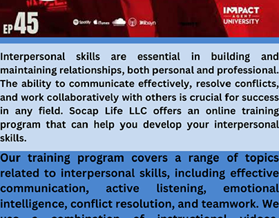 ONLINE TRAINING For Interpersonal Skills