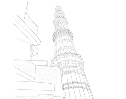 Qutb Minar New Delhi Icon Filled Thin Line Outline Stroke Stock Vector by  ©Digital-Bazaar 437938350