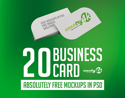 20 Free Photo-Realistic Business Card MockUp