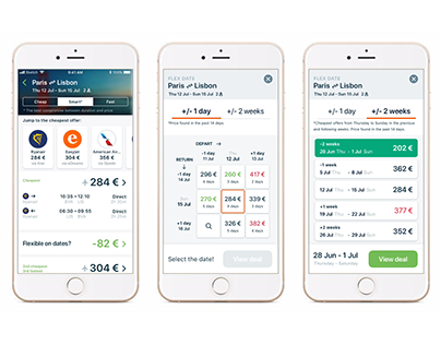 Travel app (liligo) price matrix