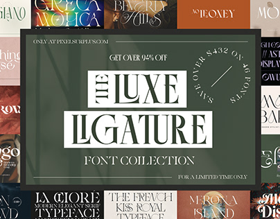 The Luxe Ligature Font Collection - 94% Off