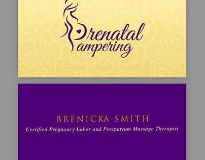 Prenatal Pampering Business Cards and Gift Cards