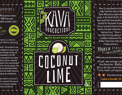 Kava Koncoctions Drink Labels