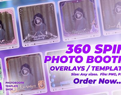 360 Photo Booth Template / 360 Photobooth Overlays