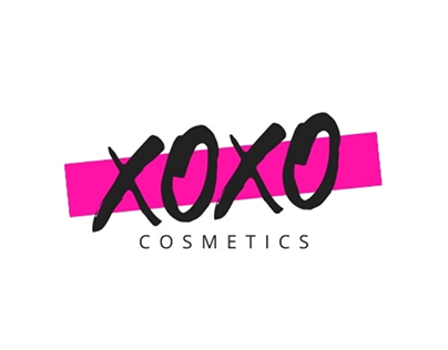 White and Pink Strikeout Cosmetics Beauty Logo
