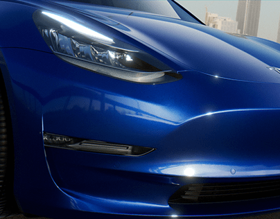 Project thumbnail - Tesla model 3 urban style video