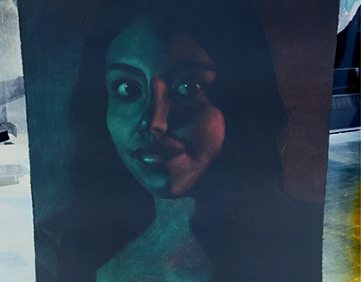Inverted color self-portrait