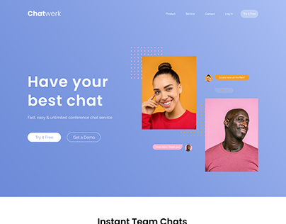 Webpage design for Chatwerk