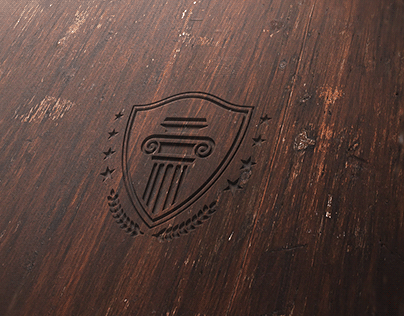 3D logo on wooden table
