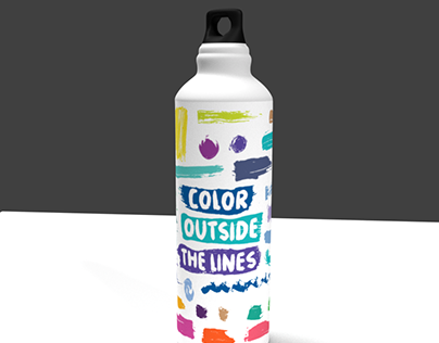 TERMO "COLOR OUTSIDE THE LINES" 3D BLENDER