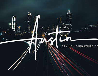 Austin - Stylish signature font
