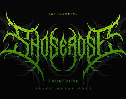 (Free) Snoserose | Black Metal Font Vol.7