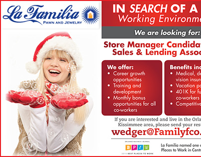 Recruitment Advertising for La Familia