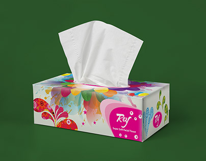 Rey Tissue Box 90 pcs ORF-03 Leafan