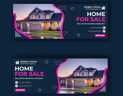 Real Estate Facebook Cover Page Template