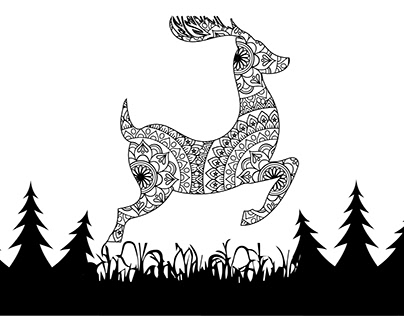Moose Coloring Page for Adults & Kids