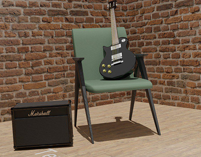 Guitar, Marshall, 3D
