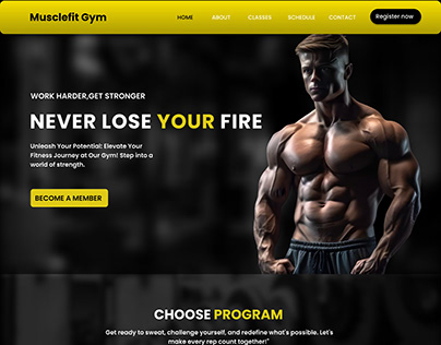 Web UI Design For MuscleFit Gym