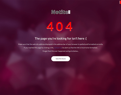Notite - Perfect 404 Page Bootstrap Template