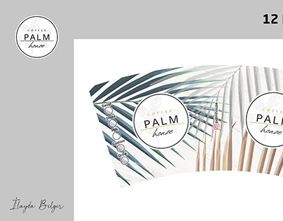Palm Houze Coffee Logo ve Bardak Tasarımı