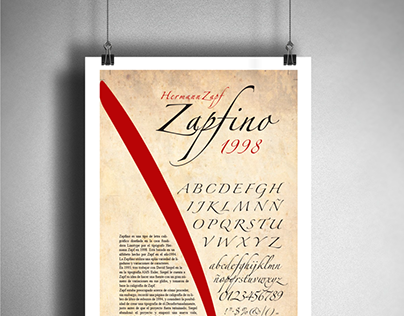 Poster Tipográfico - Zapfino
