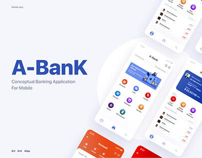 A-Bank (Case Study & All UI Screens)