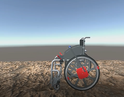 animacion 3D silla de ruedas