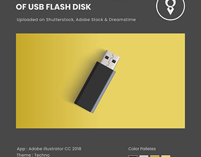 Vector graphic of USB flash disk illustration