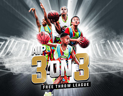 AiP 3 on 3 Free Throw League Poster Design