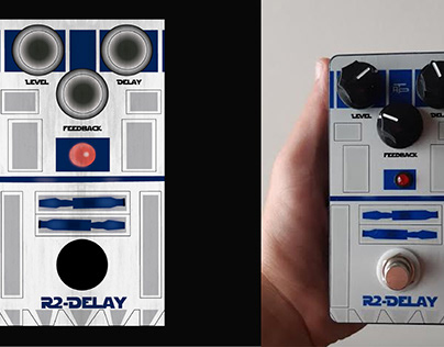 Diseño de Pedal para guitarra + R2-D2 (Star Wars)
