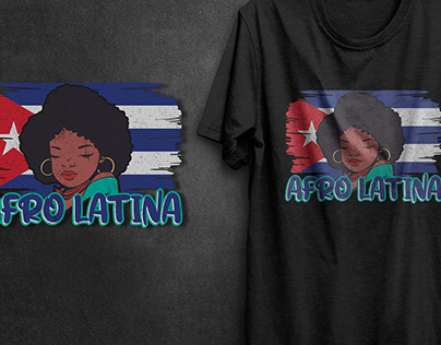 Afro latina t shirt design