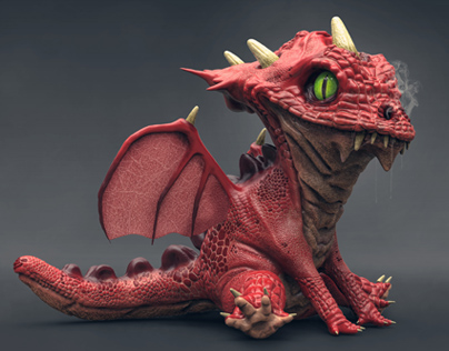 Baby Dragon Re- Render - 3D Artist Cover Issue 94