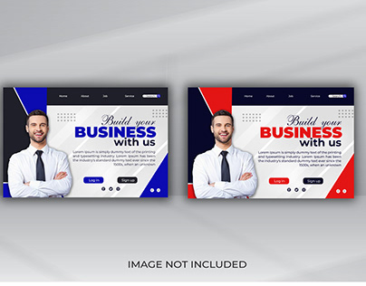 Business Landing Page Template Design for Newsletter